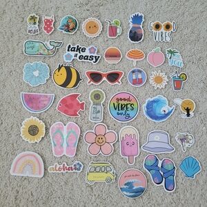 Summer Theme Colorful Sticker Set Junk Journal